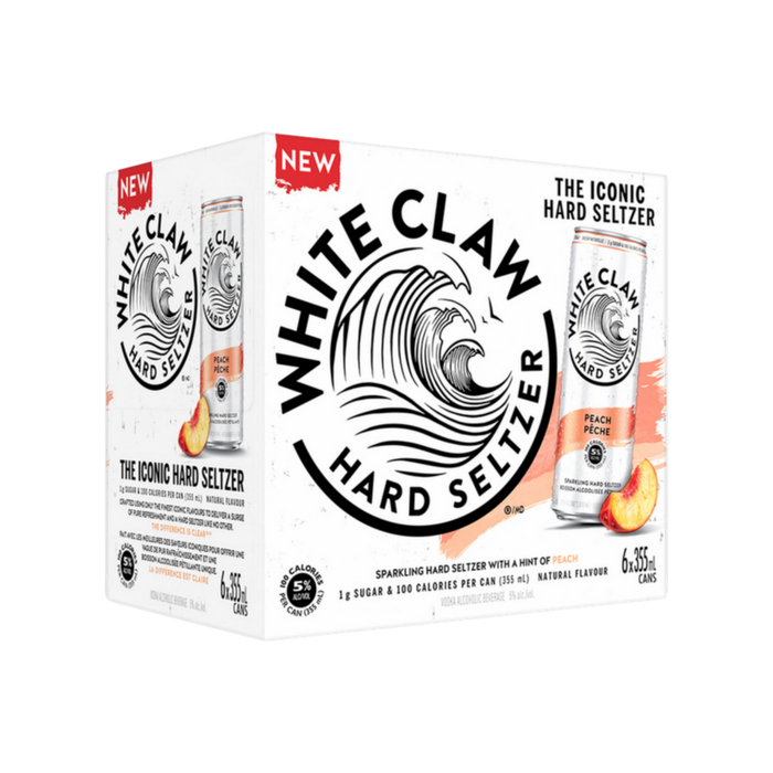 White Claw Peach 6pk — Cooler