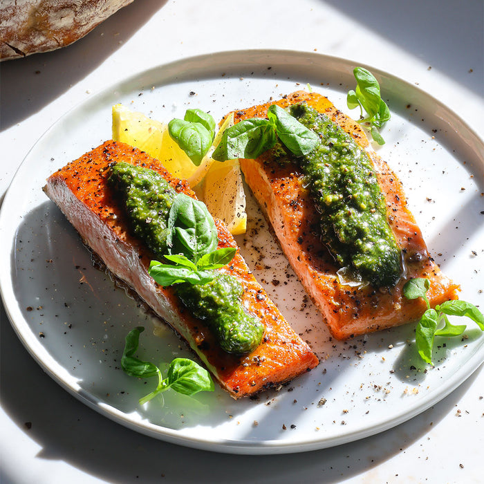 Alaska Coho (Silver) Salmon on Plate