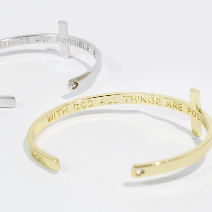 With God All Things Are Possible Bangle