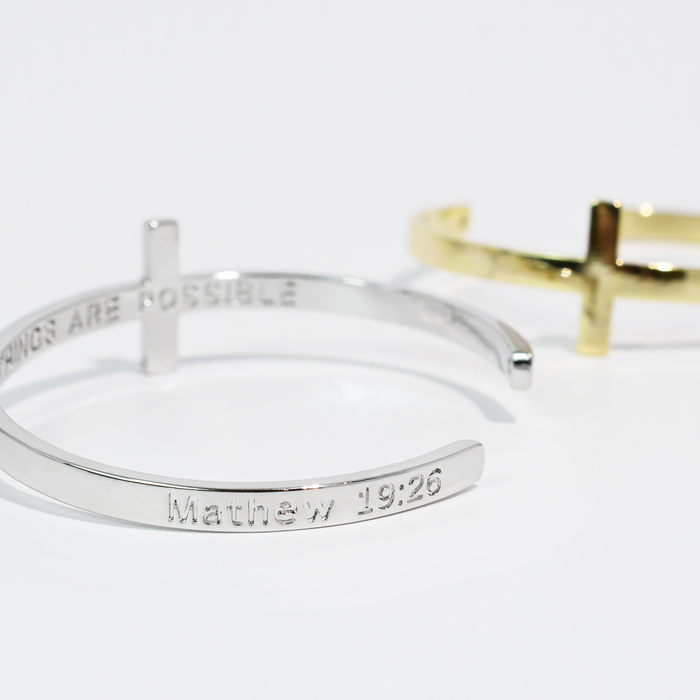 With God All Things Are Possible Bangle